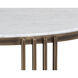 Naxos 38 X 16.25 inch White / Rustic Bronze Coffee Table